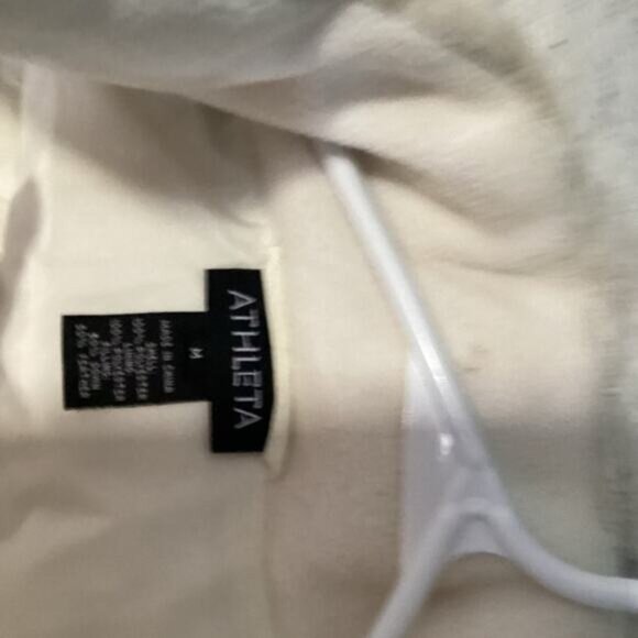 Athleta Goose Down Quilted Faux Fur Puffer Vest Sz m minimalist broke zipper - Picture 3 of 4